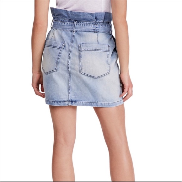 NWT Free People Paperbag waist Denim Skirt - Picture 6 of 8